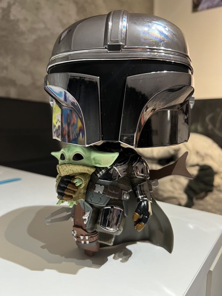 Funko pop! Star wars mandalorian chrom, figurka, zabawka