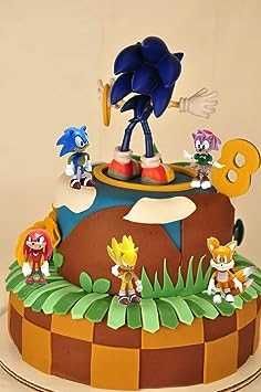 Dekoracja Zestaw figurek Sonic 6 szt. Urodziny