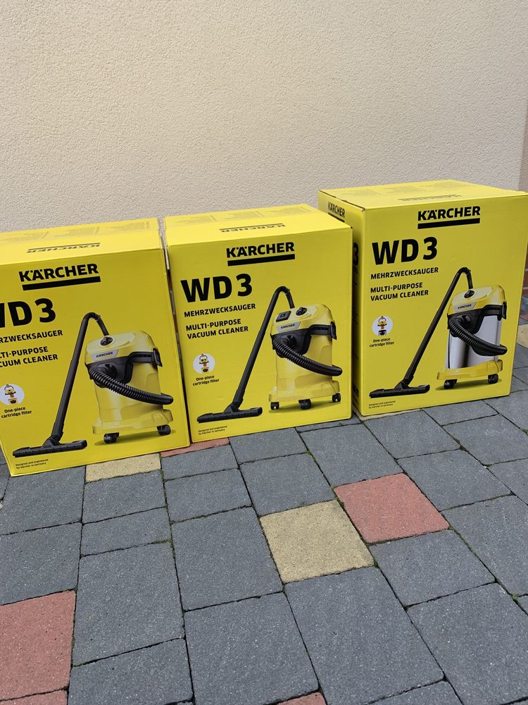 Karcher wd3 пылесос wd3 p с розеткой нержавейка