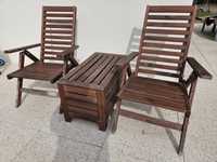 Ikea NAMMARO krzesła ogrodowe + skrzynia zestaw