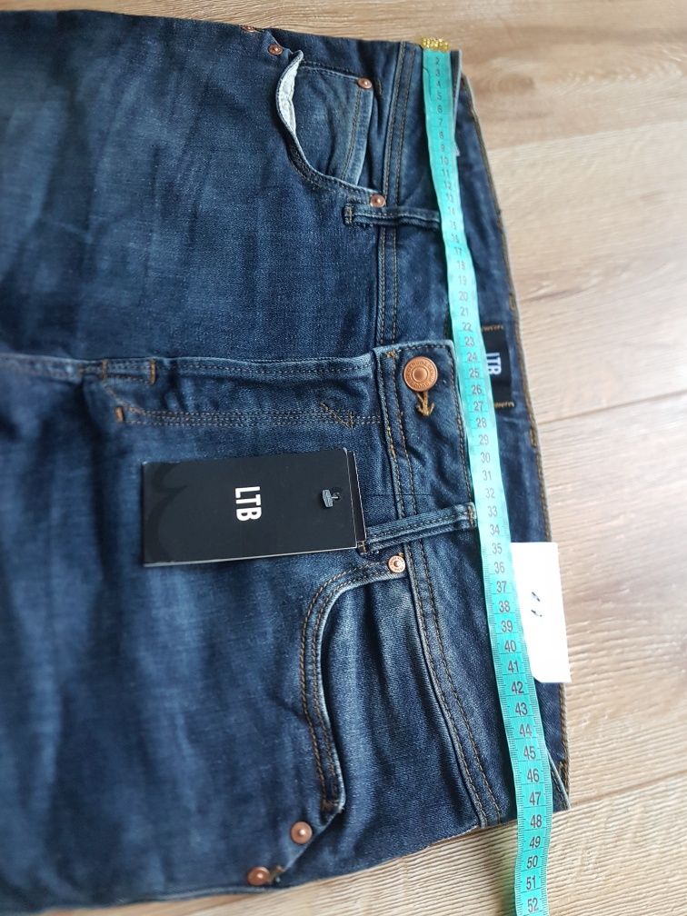 LTB Jeans dżinsy jeansy spodnie męskie dzwony W34 L34 granatowe XL
