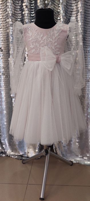 Дитячі святкові новорічніі сукні , детское нарядное платье сніжинка