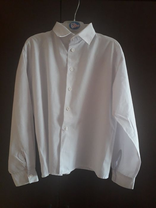 Koszula biała galowa dł. rękaw 140cm