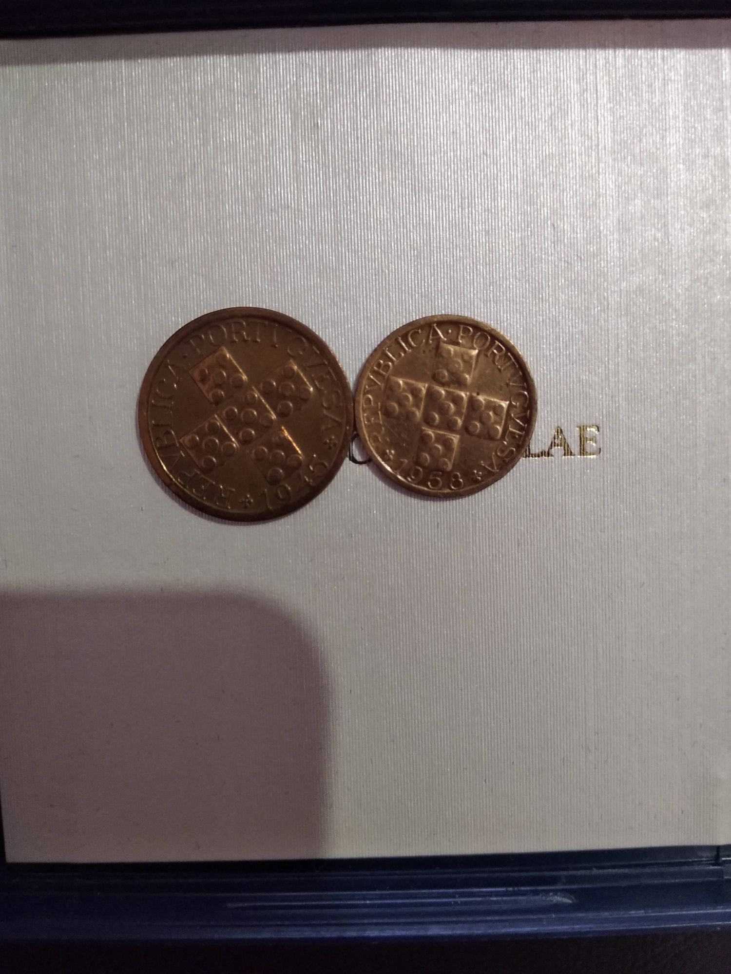 Moeda de 20 centavos 1945 e 10 centavos 1958
