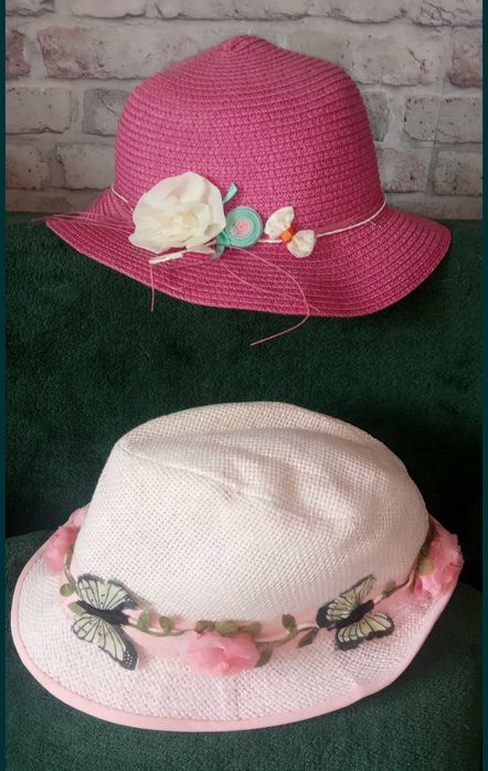 2 piękne kapelusze do modnisi od 5-10lat raz założone jak nowe