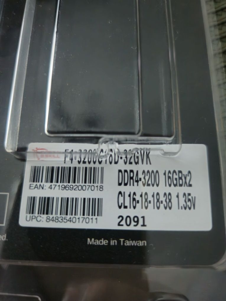 Pamięć RAM G.Skill Ripjaws V DDR4 (2 x 16GB) 32GB 3200 CL16