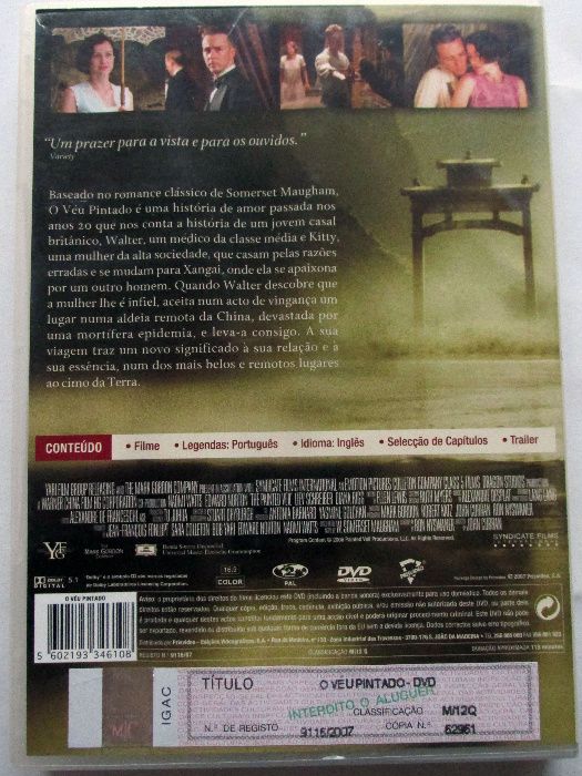 DVD - O Véu Pintado, com Edward Norton, Naomi Watts,