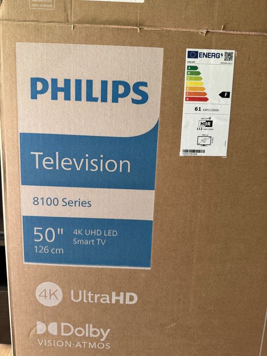 Philips 8100 Series Ambilight TV 50” 4K UHD LED SMART TV