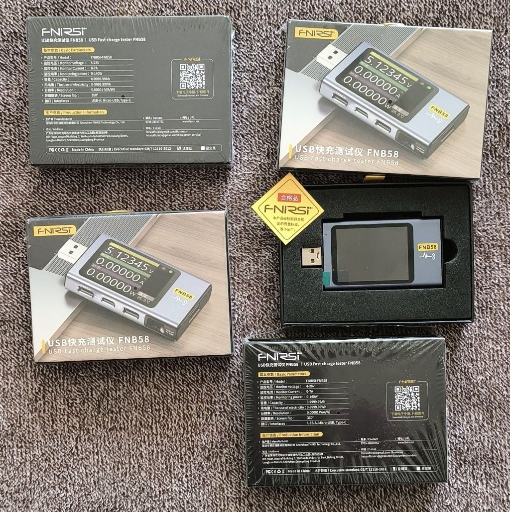 FNB58 USB (версия с Bluetooth)  и Fnirsi FNAC-28 TYPE-C и KWS-X1