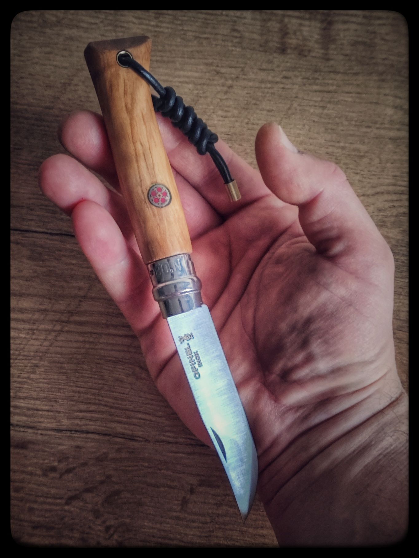 Nóż Opinel Olive nr 8 Custom mod