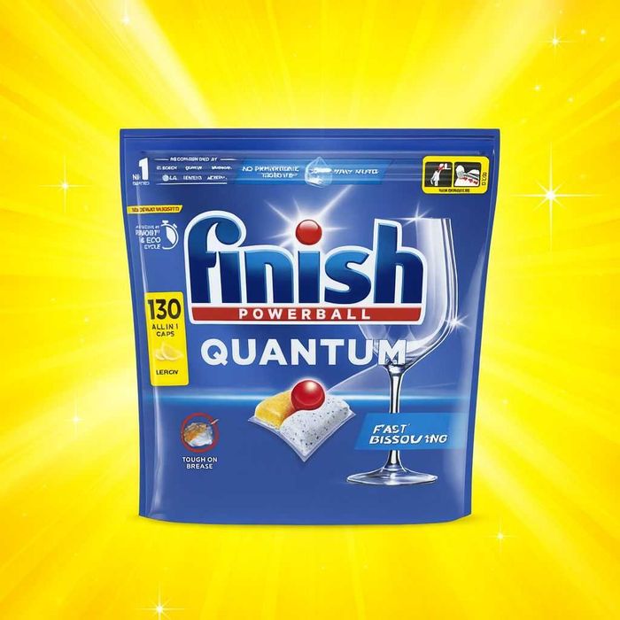 FINISH таблетки для посуду QUANTUM LEMON 130ш