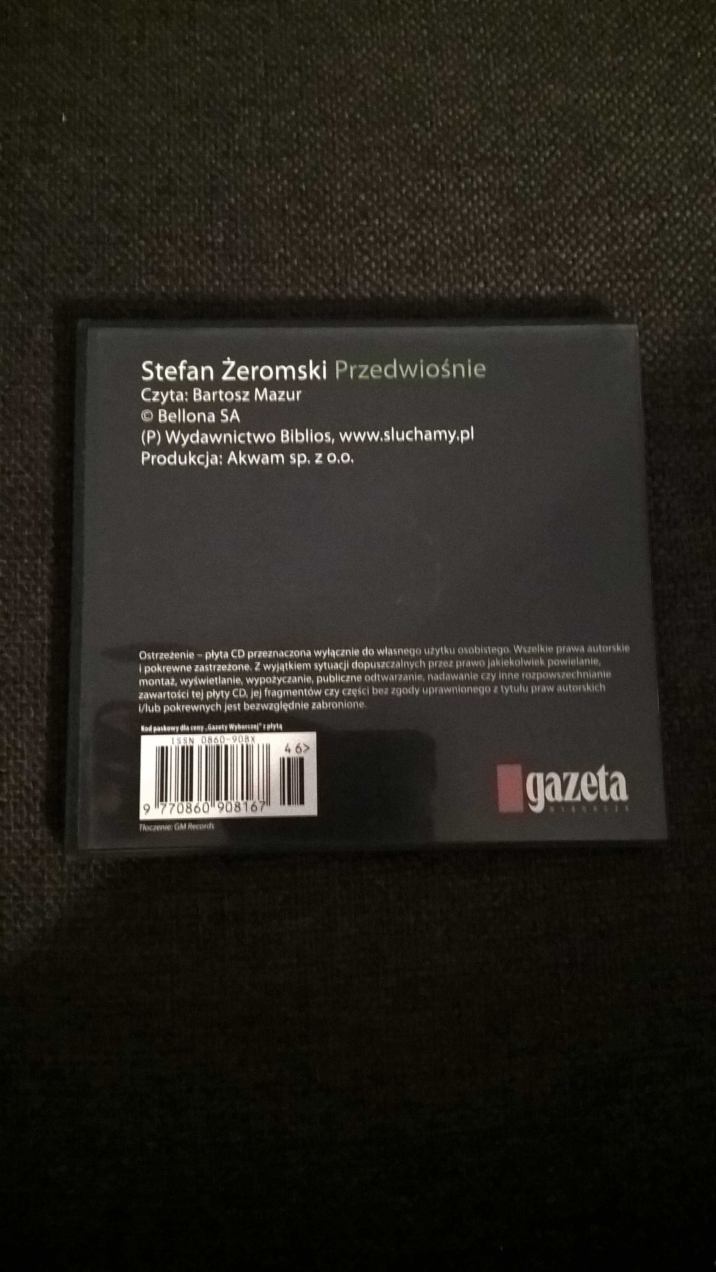 CD MP3 Przedwiośnie Lektury obowiązkowe