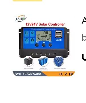 Controlador para painel Solar de 30A Automático 12/24V USB Duplo *NOVO
