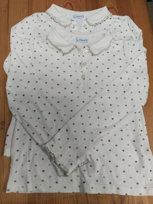 Dwie świąteczne bluzki Mayoral 128