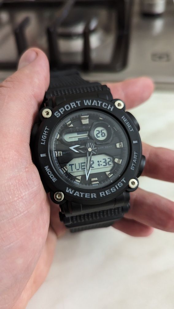 Часы Sanda 3139, годинник тактичний, спортивний водостійкий, skmei