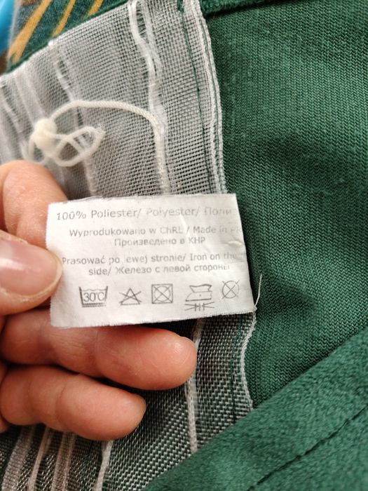 Zasłony welurowe butelkowa zieleń na taśmie 2 sztuki