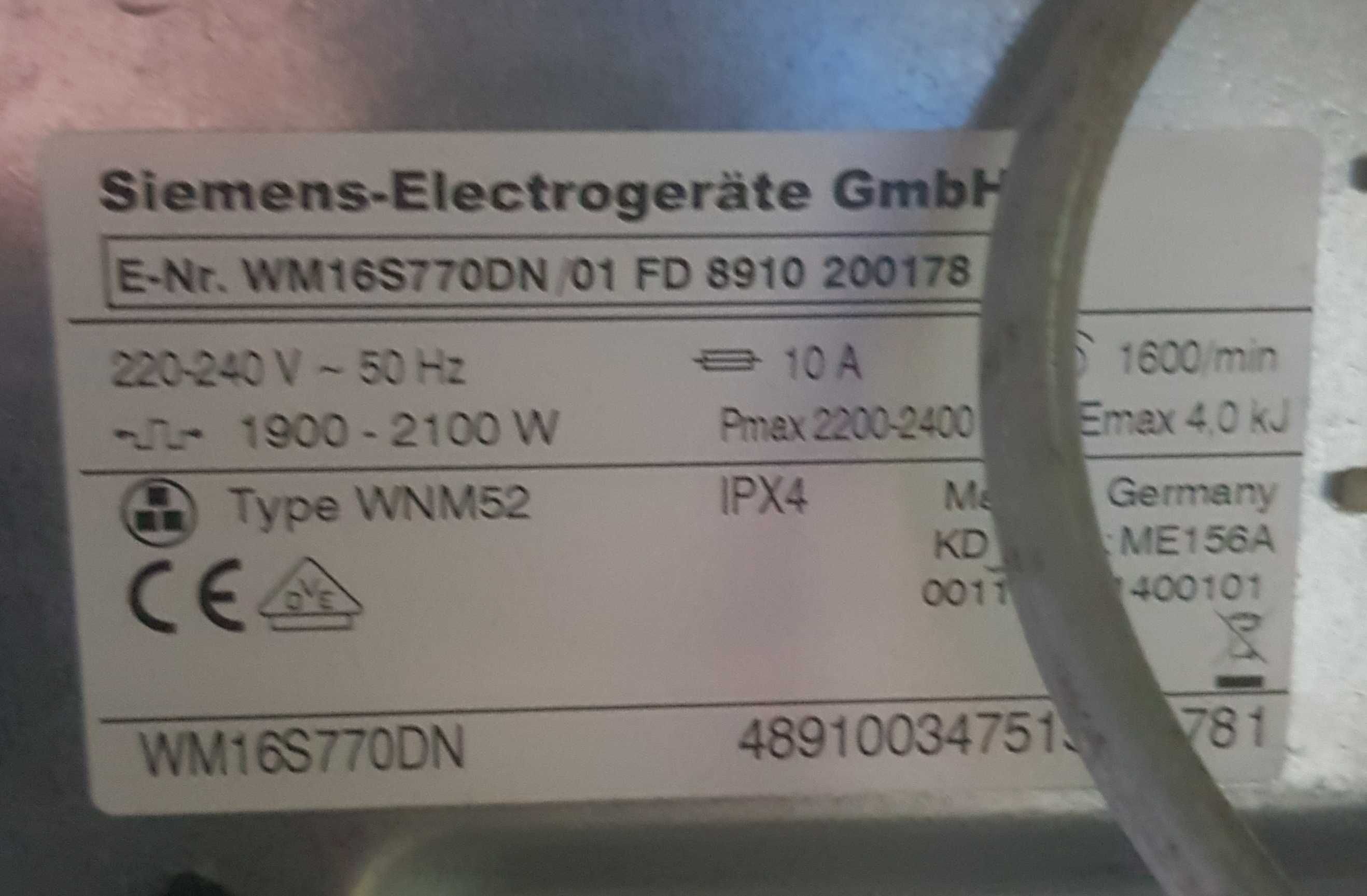 Пральна машина Siemens WM16S770DN/01 (8кг) з Європи