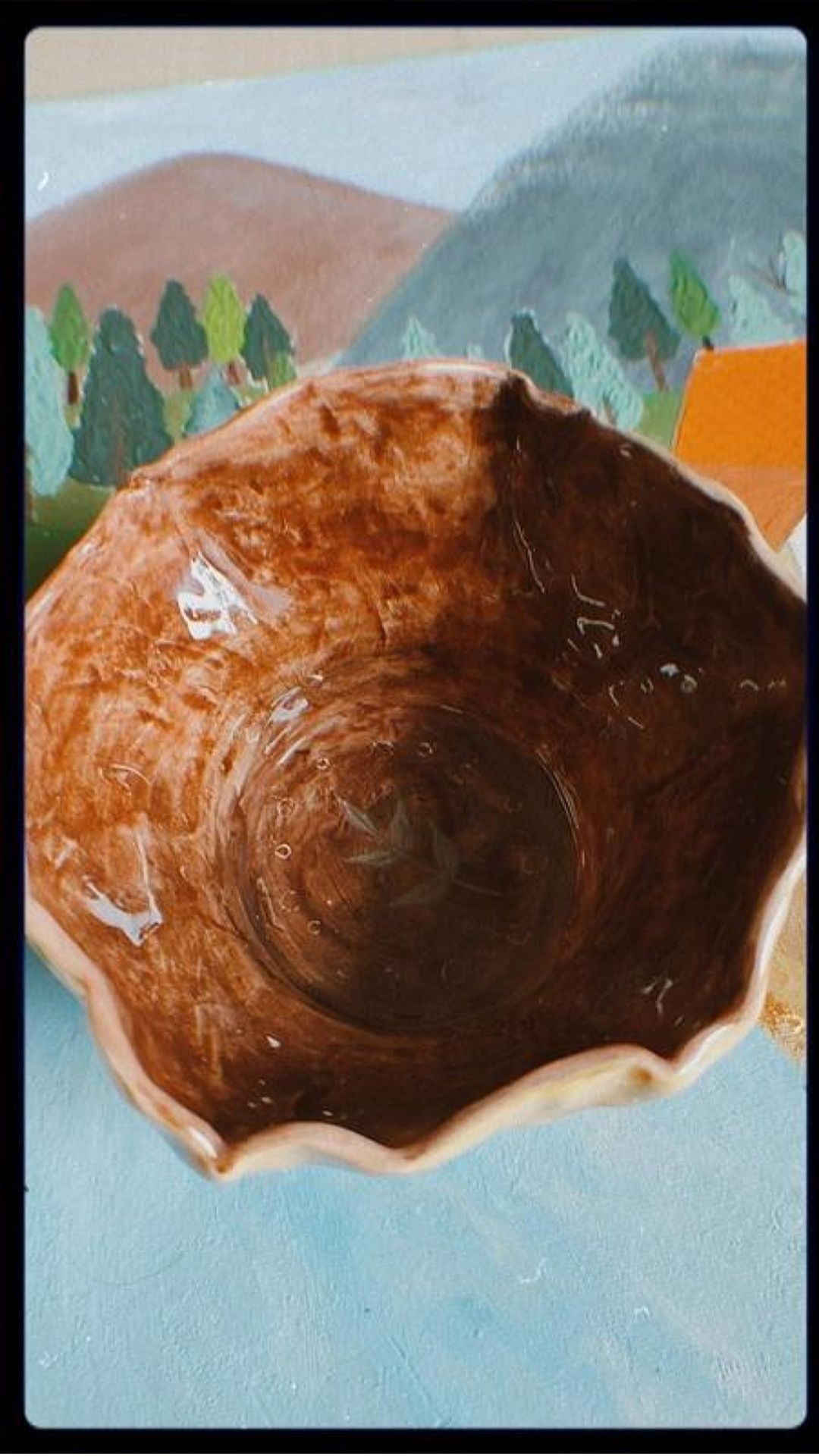 Ваза пиала горшок в горошек керамика ручной работы глина салатница
