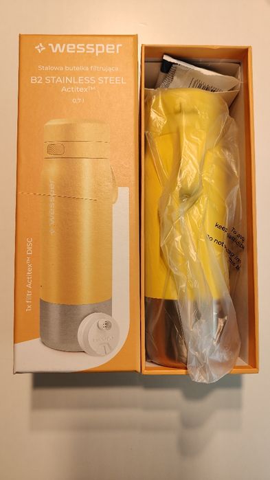 butelka filtrująca Wessper B2 STAINLESS STEEL Actitex™ 0,7 l