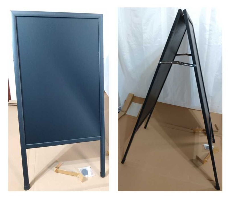 Bi-office ardósia de giz dupla com moldura (122)