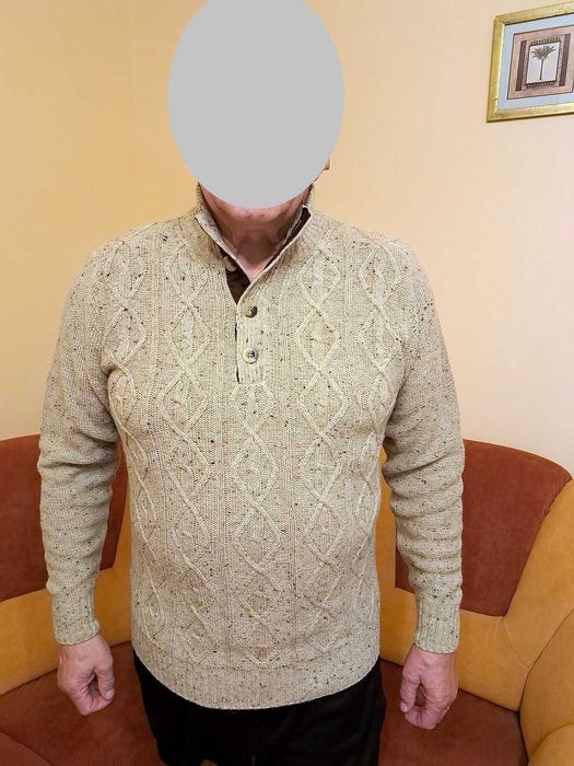 Sweter_Ciepły_Męski_ATLA for MEN_L_25% Wełna.