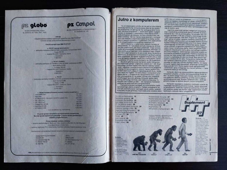 Horyzonty techniki - suplement (64 strony o komputerach) rok 1987