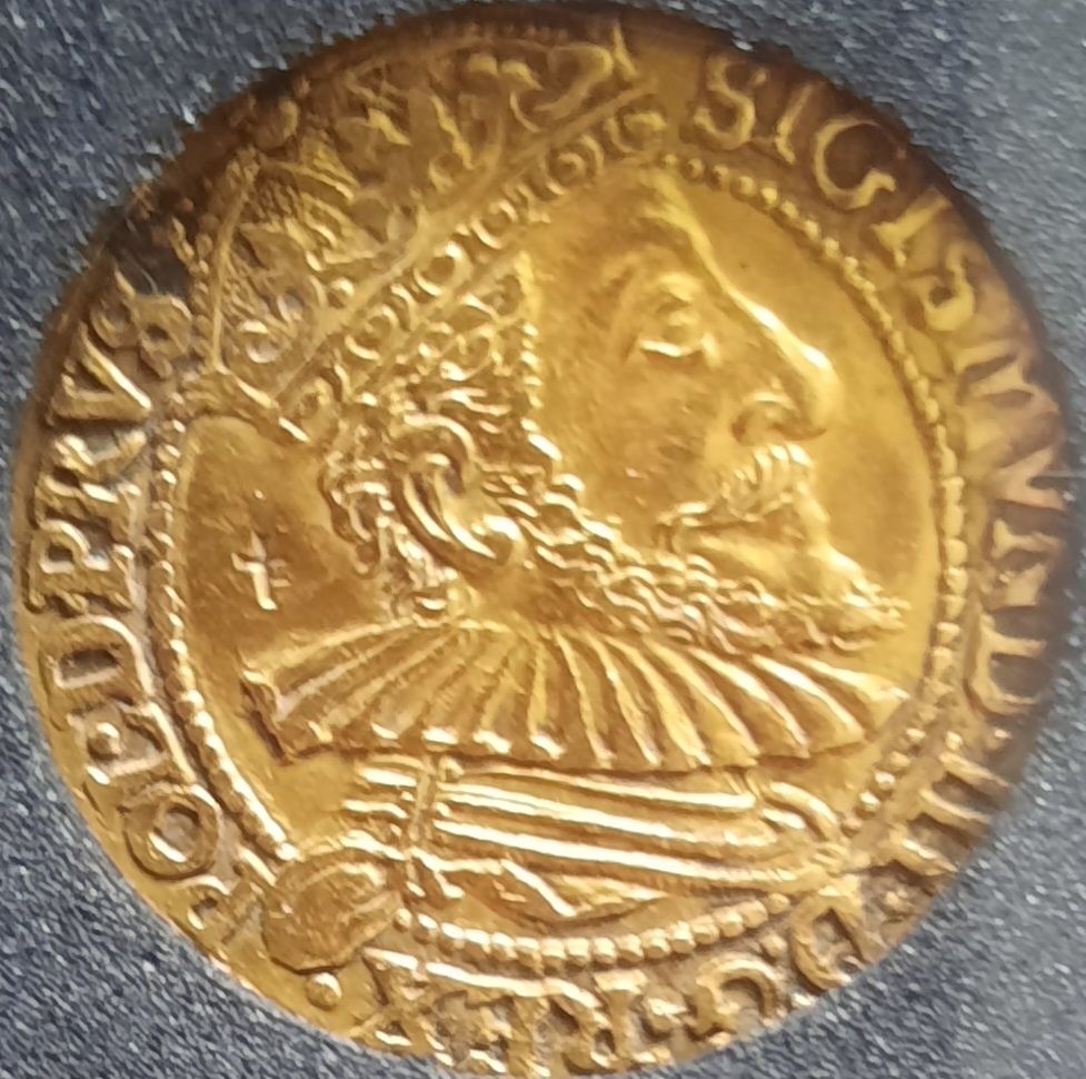 Dukat Gdański 1595r Au 3.48gr.Zygmunt III Waza