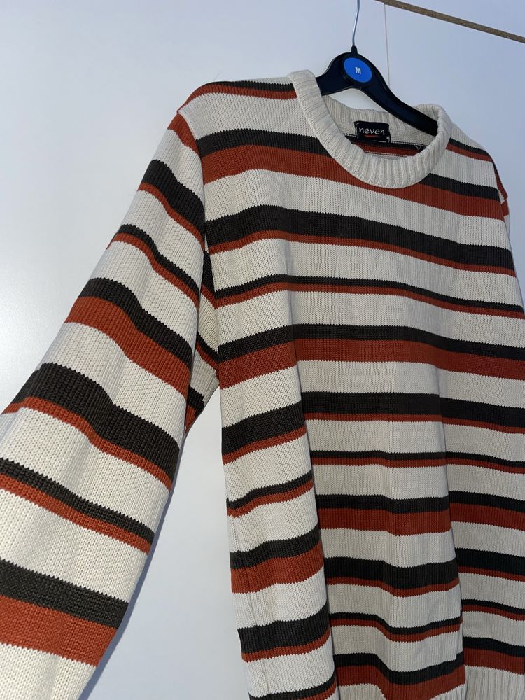 Sweter w paski unisex