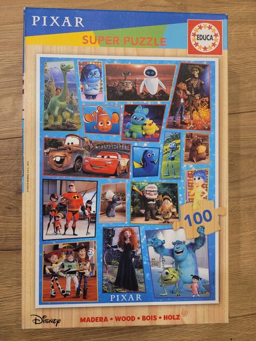 Drewniane puzzle Pixar 100, Disney