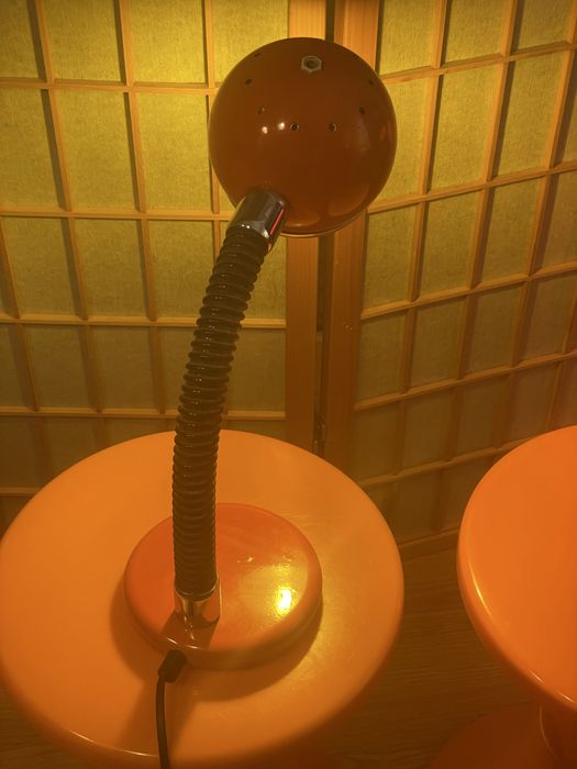 Candeeiro Lamp Orange Space Age Mid Century Vintage Design Cult Pop