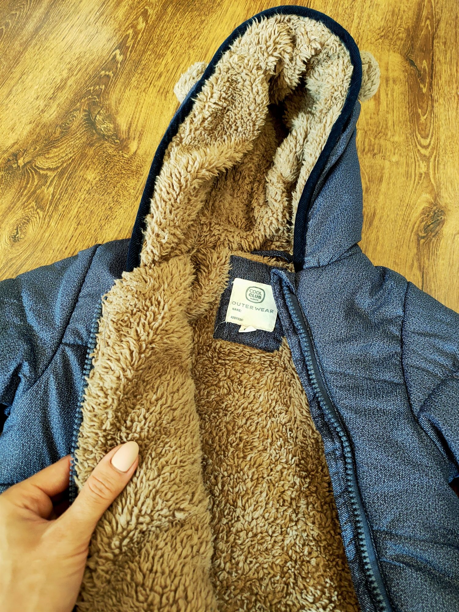 Kombinezon zimowy miś granatowy smyk r.80