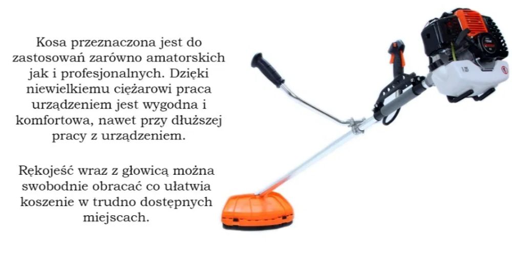 KOSA PODKASZARKA spalinowa 5,2KM DEMON największy osprzęt 3 olej widia