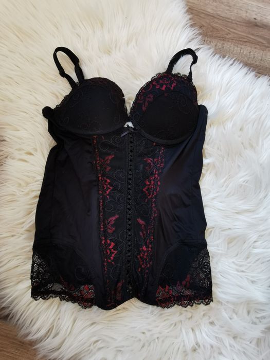 Gorset czarno-czerwony S