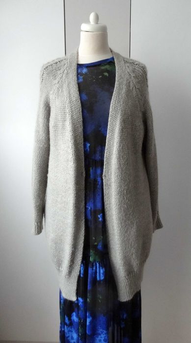 Długi, ciepły sweter damski z moherem, Cocomore rozm. uniwersalny