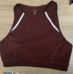 Bordowy crop- top/biustonosz sportowy