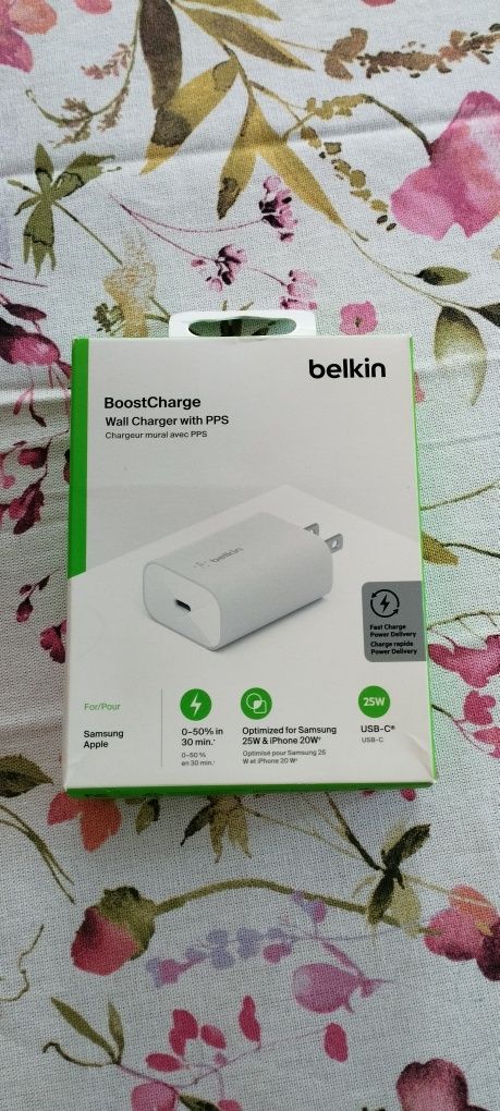 Belkin 25W USB C Power Delivery PPS Fast Charging Wall Charger
