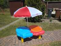 Piaskownica stół wodny Little Tikes z parasolem i przykryciem