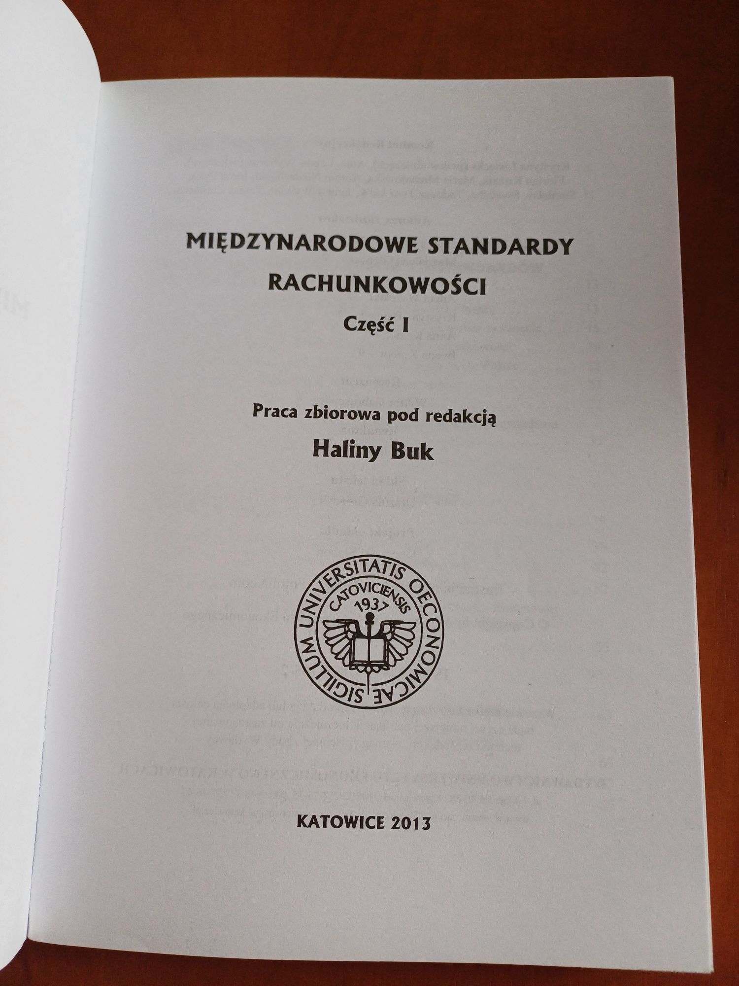 Międzynarodowe standardy rachunkowości część 1 H. Buk