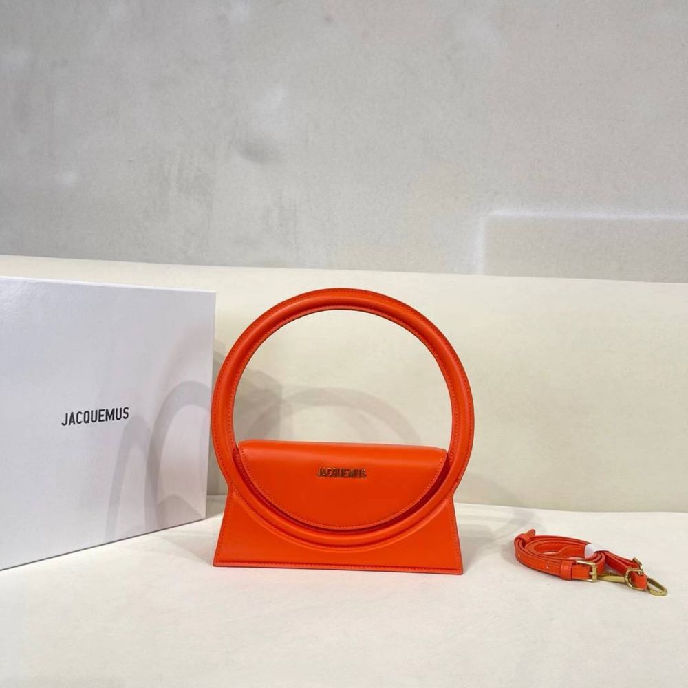Женская сумка JACQUEMUS через плечо Оригинал Оранжевая