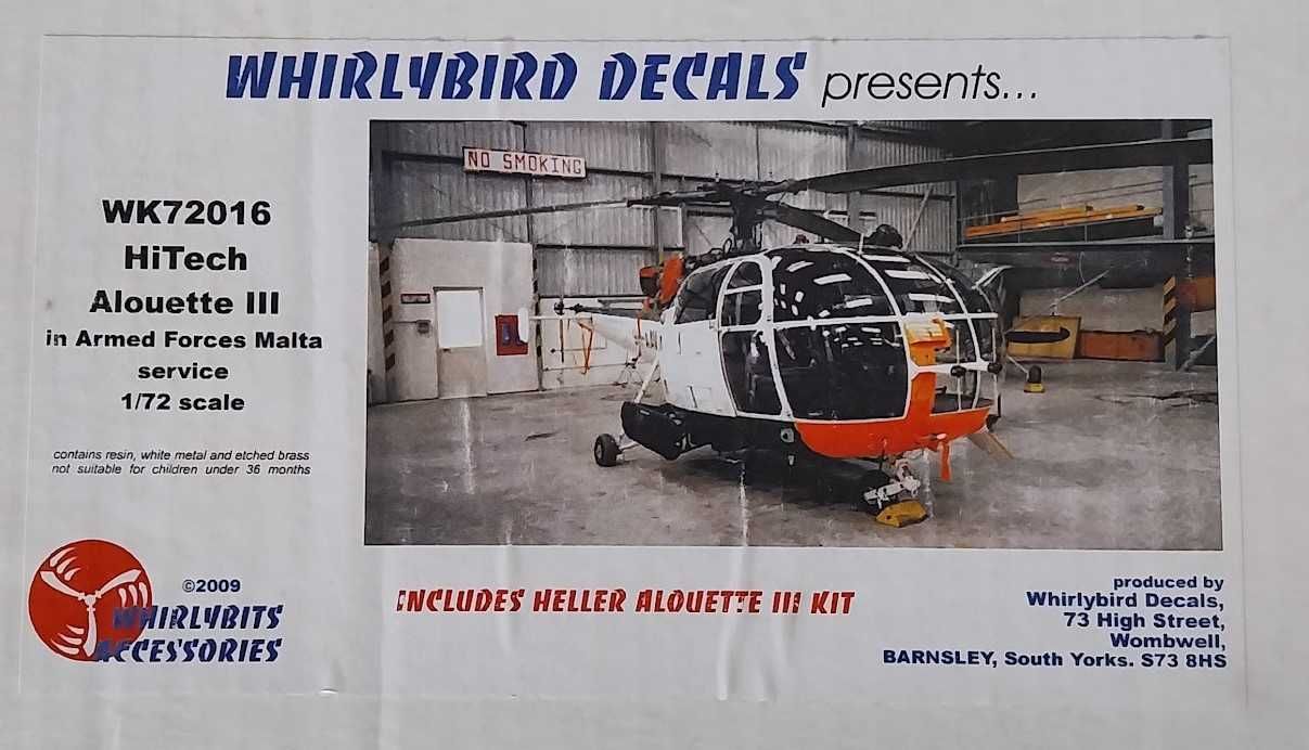 whirlybirds decals Alouette 1/72 WK72016