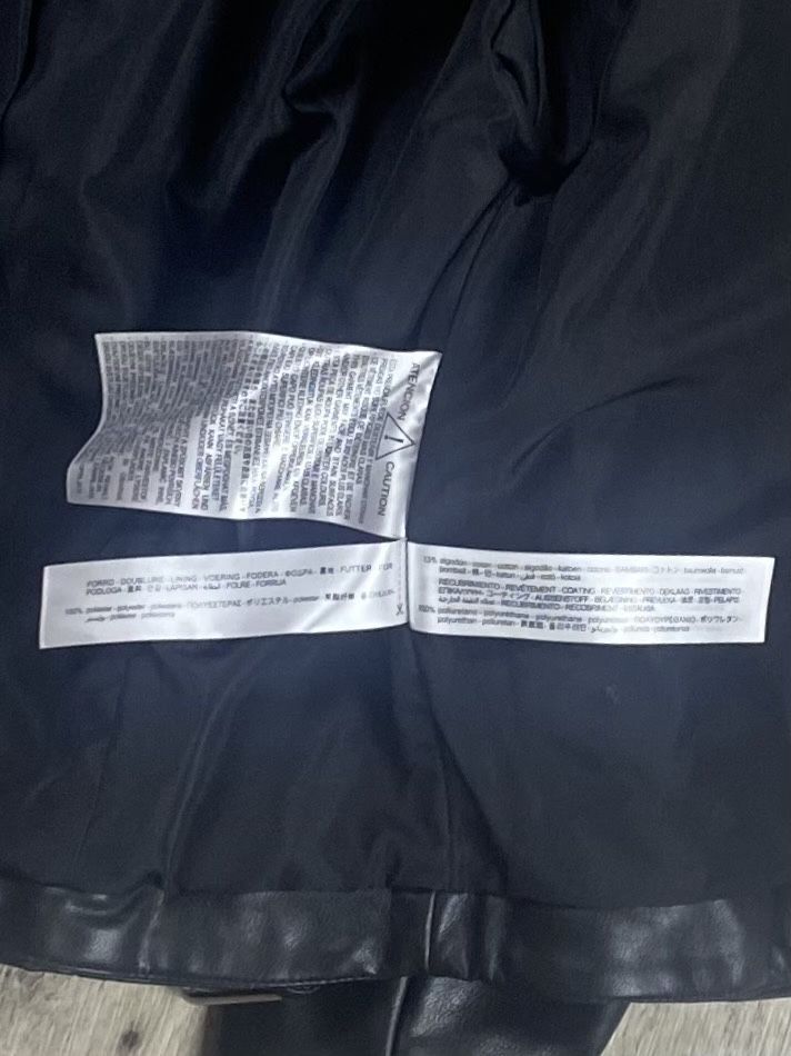 Zara куртка кожаная S размер новая женская косуха чёрная оригинал