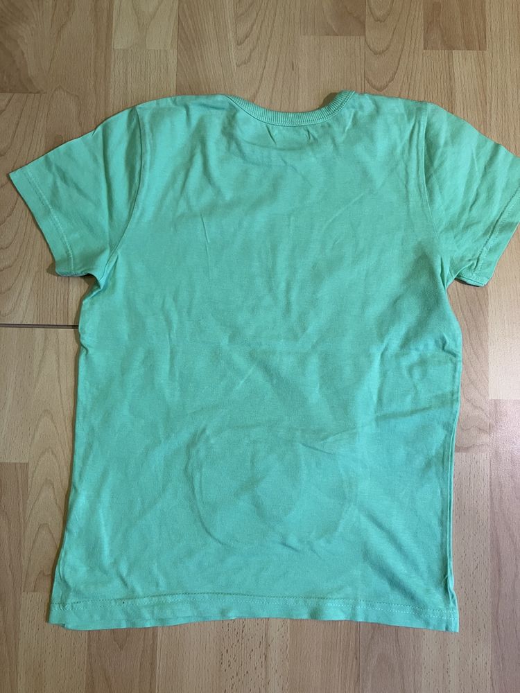 T-shirt koszulka zielona nadruk lew 100% bawełna Pepco 134