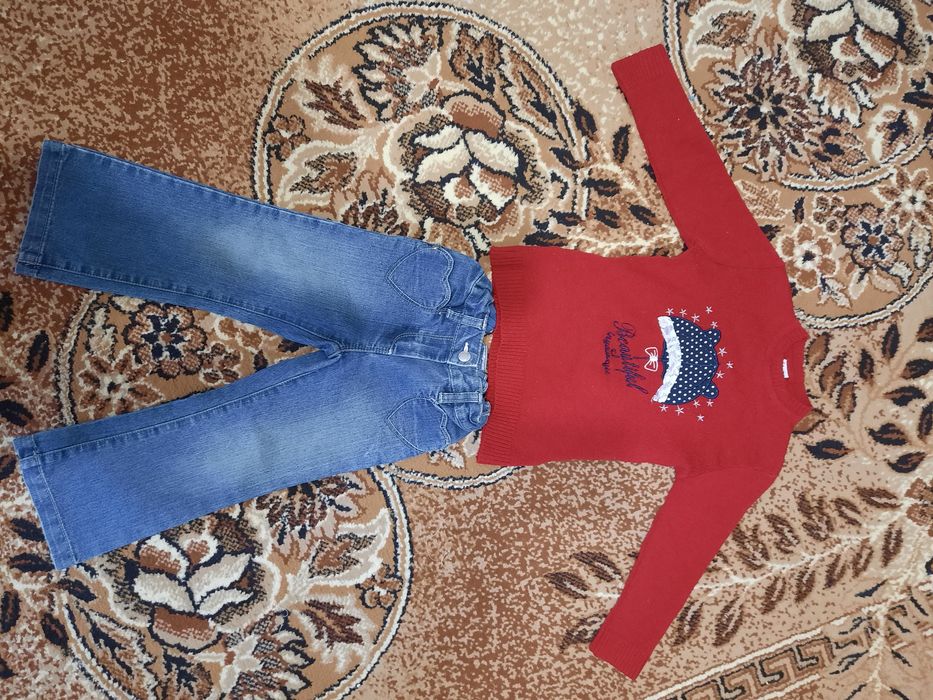 Набір, лот, пакет, речей на весну-осінь розмір 98 см джинси, светри