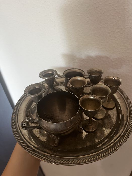 Varias peças em casquinha de prata
