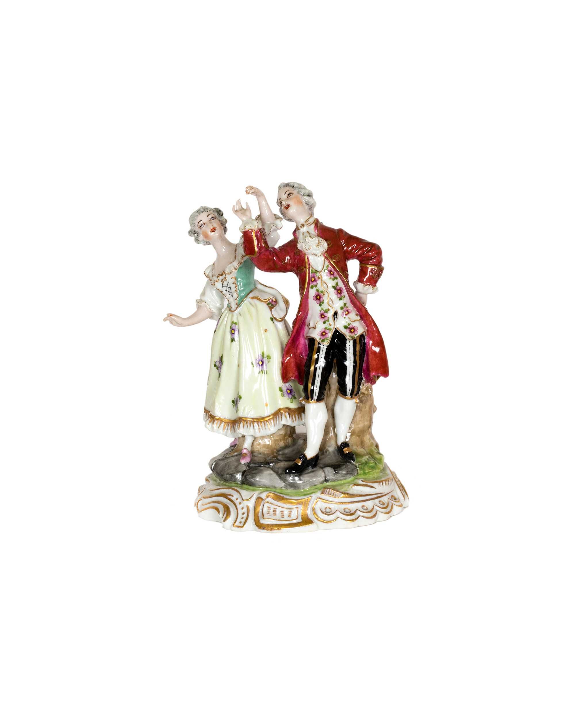 Estátua porcelana dança Volkstedt | século XVIII