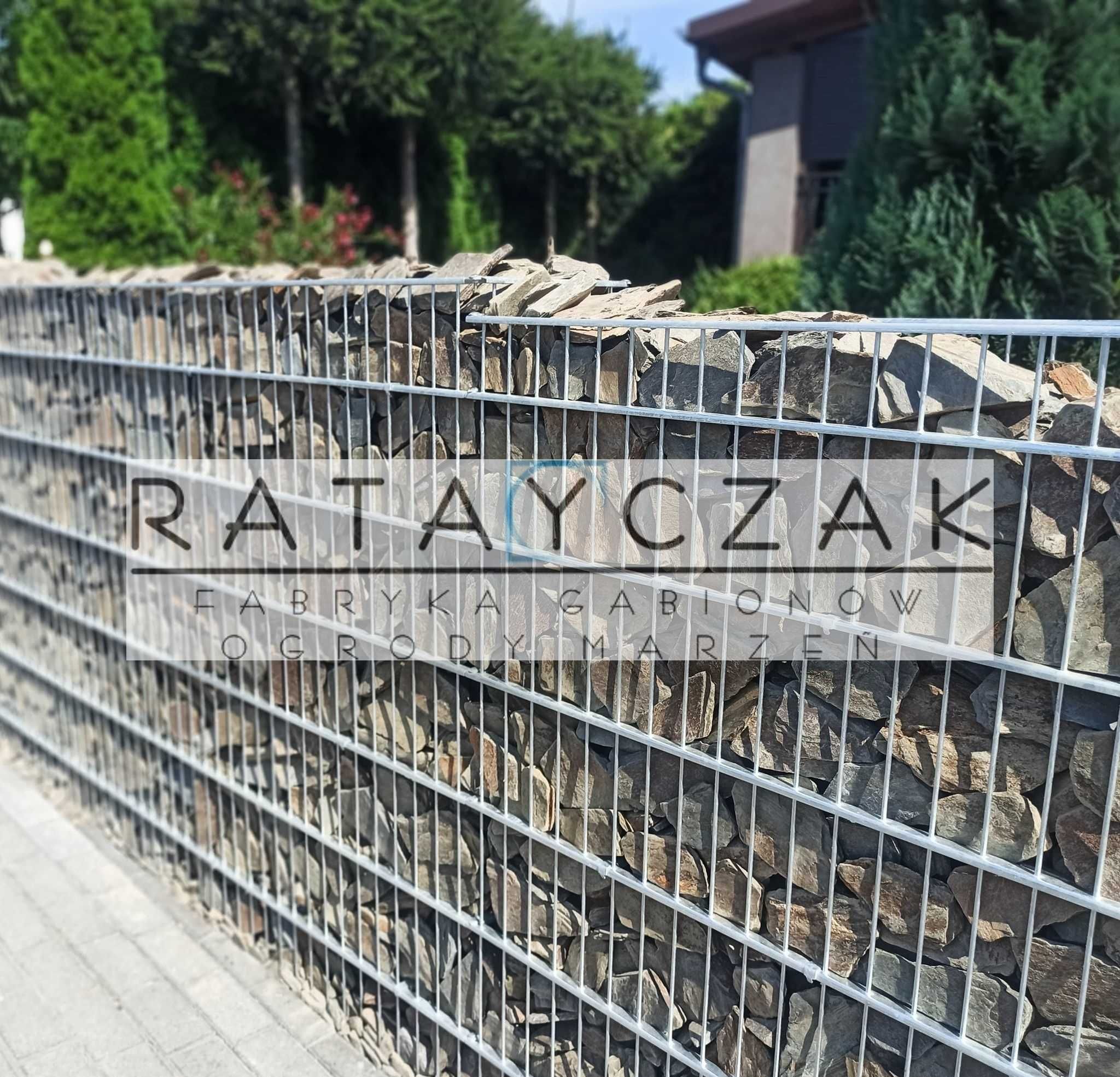 Gabion Gabiony Ogrodzenie Kosz kamienny Przęsło gabionowe 1,80m