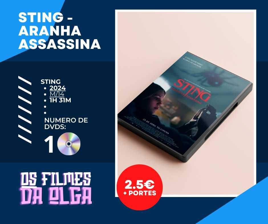 DVDs do Filme "Sting - Aranha Assassina" (2024)