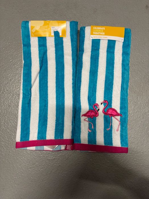 Ręcznik do rąk z flamingami