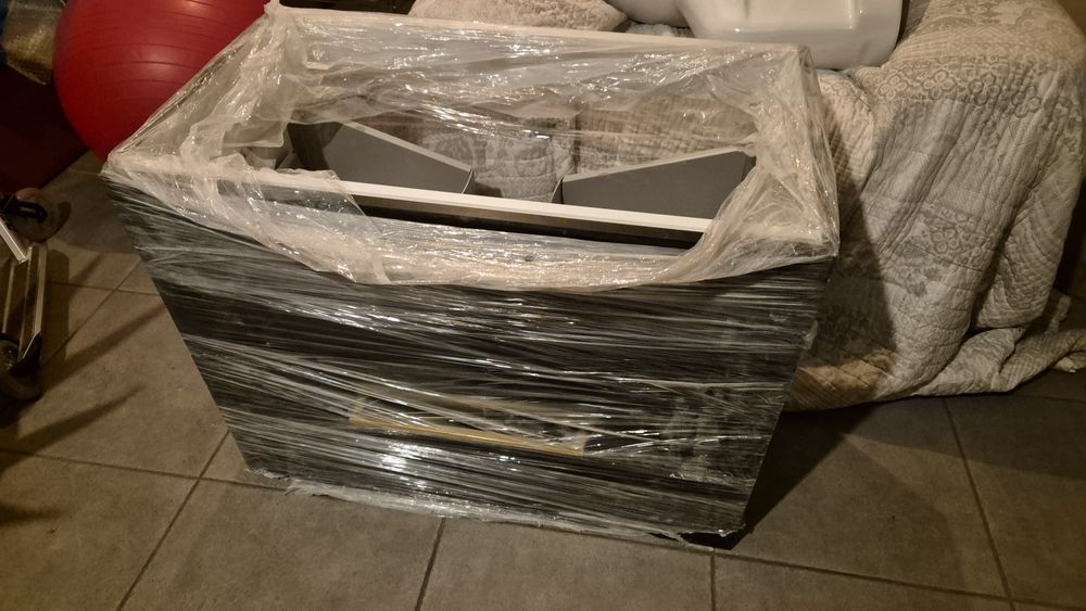 Szafka pod umywalkę Intenso czarny mat 80 Sensea