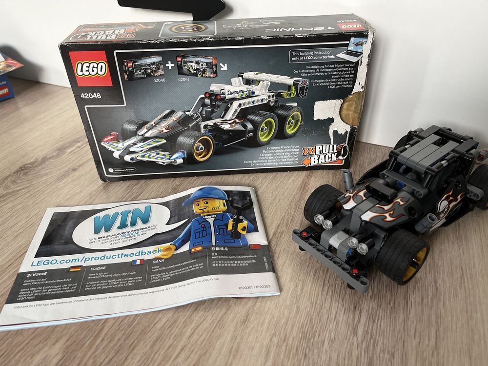 Lego Technic 42046 wyścigówka zbiegów pull back